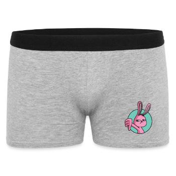 Pouce de lapin vers le bas - Boxer Homme - gris chiné - Devant
