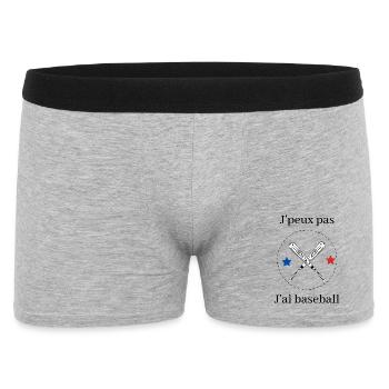 Je peux pas jai baseball - Boxer Homme - gris chiné - Devant