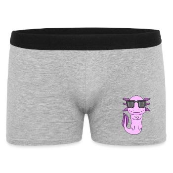 Axolotl avec lunettes de soleil - Boxer Homme - gris chiné - Devant