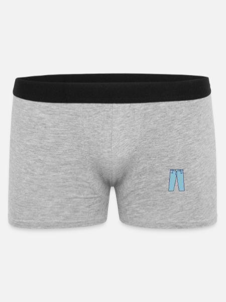 Pixel Jeans: Blue Retro - Men's Boxer Shorts - heather grey