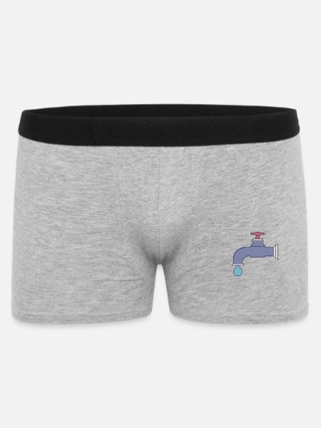 Pixel Faucet Drop - Men's Boxer Shorts - heather grey