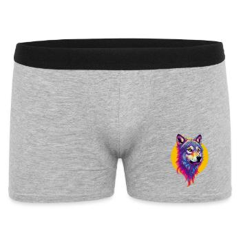 Wolf's Head - Men's Boxer Shorts - heather grey - Front