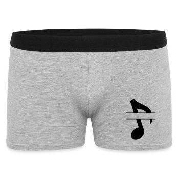 Text banner musical note - Men's Boxer Shorts - heather grey - Front