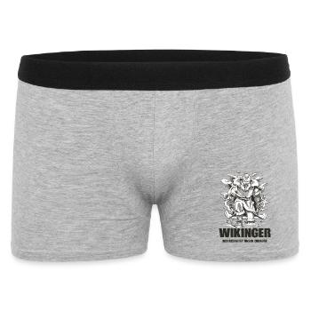 Wikinger Design - Männer Boxer Shorts - Grau meliert - Vorne