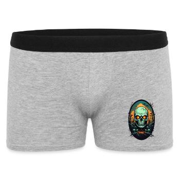 Skull - Men's Boxer Shorts - heather grey - Front