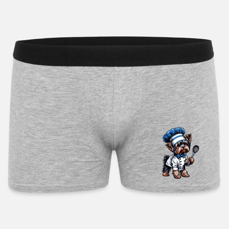 Cuisinier du Yorkshire Terrier - Boxer Homme - gris chiné
