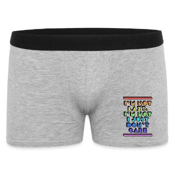 Relax Statement Witzig Ist Mir Egal Gleichgültig - Männer Boxer Shorts - Grau meliert - Vorne