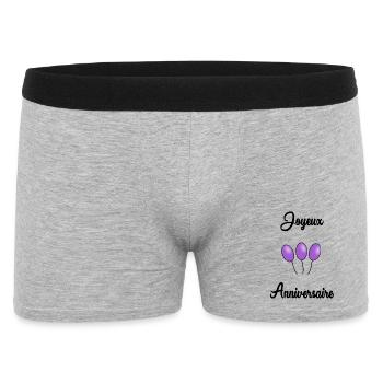 JOYEUX ANNIVERSAIRE - Boxer Homme - gris chiné - Devant