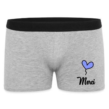 THANK YOU. THANKS. ANNIVERSARY. BIRTH. RETIREMENT. - Men's Boxer Shorts - heather grey - Front
