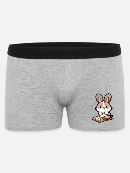 Bunny Baker: The Dough Delighter - Men's Boxer Shorts - heather grey