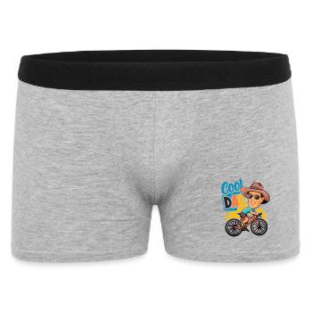 Cool Dad Cycling Illustration - Men's Boxer Shorts - heather grey - Front