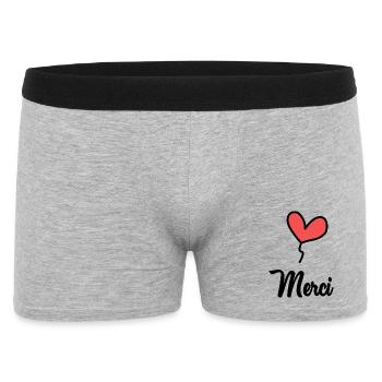 MAÎTRESSE. MAITRE. MERCI. MERCI MAÎTRESSE - Boxer Homme - gris chiné - Devant