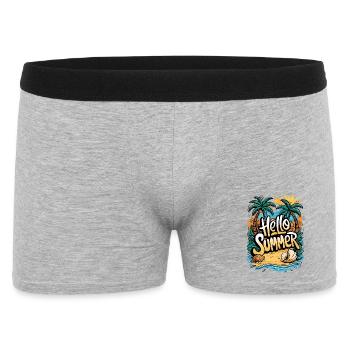 Tropical Summer Beach Design - Men's Boxer Shorts - heather grey - Front