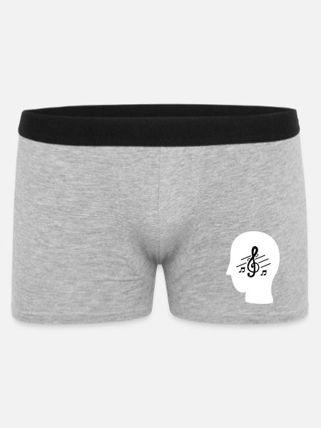 MUSIC IN MY MIND - Men's Boxer Shorts - heather grey