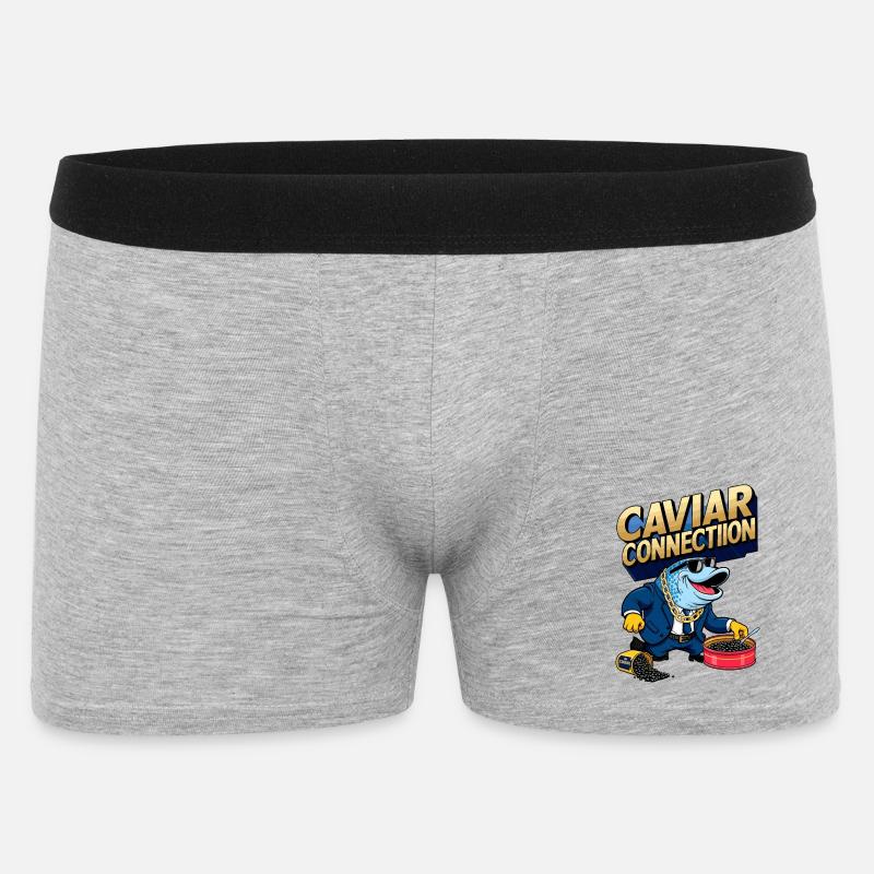 Kaviar Verkäufer - Männer Boxer Shorts - Grau meliert