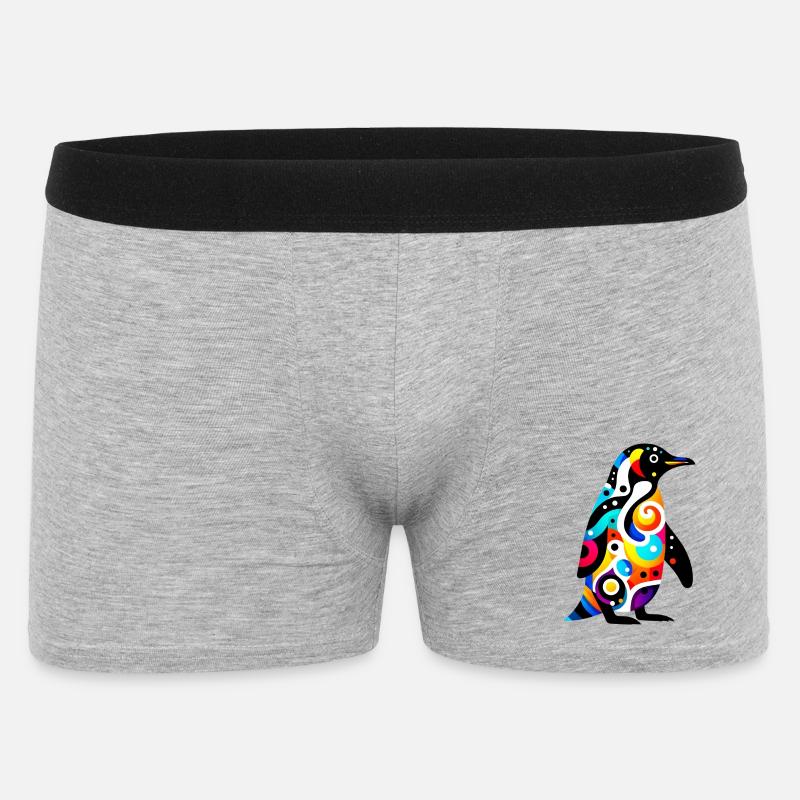 Pinguin - Männer Boxer Shorts - Grau meliert