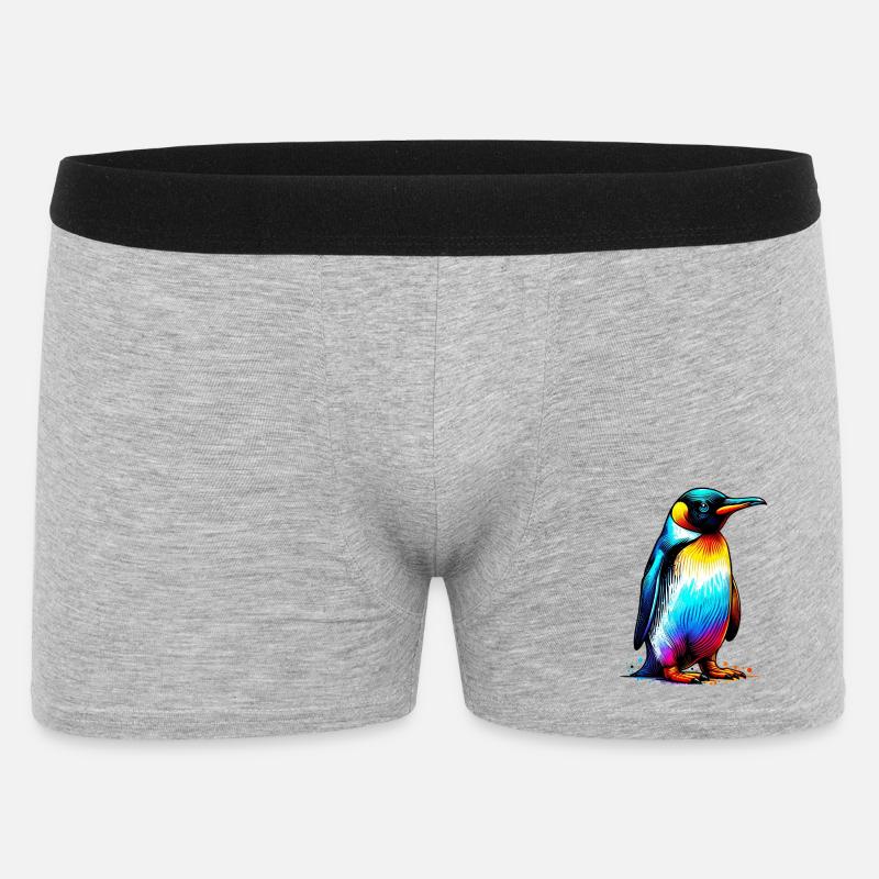 Pinguin - Männer Boxer Shorts - Grau meliert