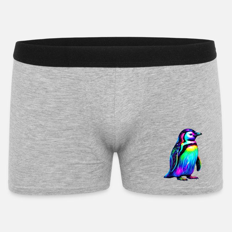 Pinguin - Männer Boxer Shorts - Grau meliert