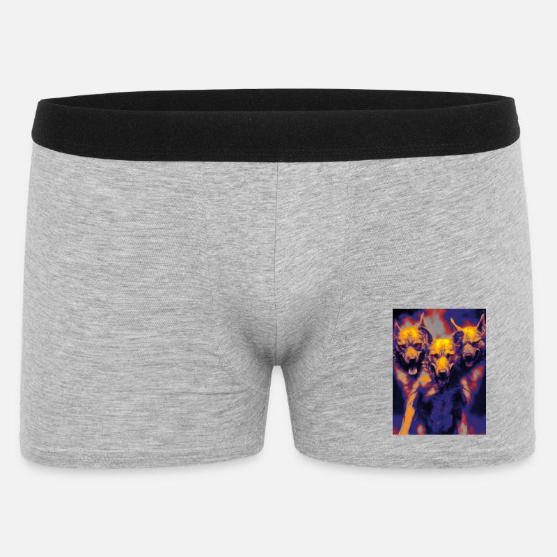 Cerberus - Männer Boxer Shorts - Grau meliert