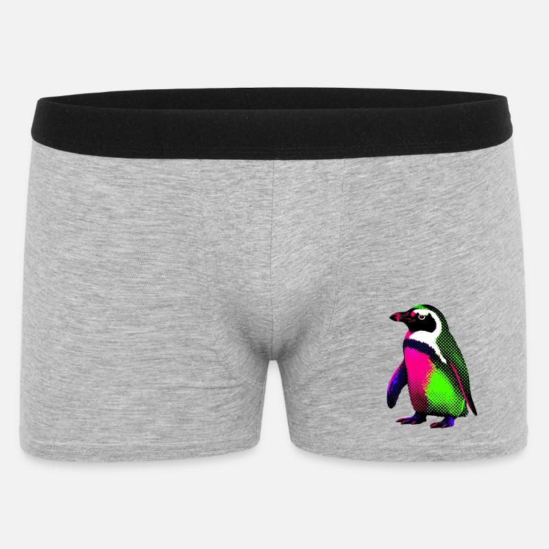 Pinguin - Männer Boxer Shorts - Grau meliert