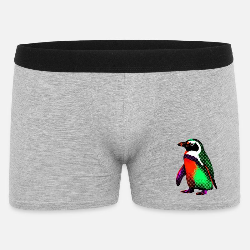 Pinguin - Männer Boxer Shorts - Grau meliert