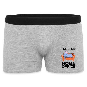Home Office Saying Funny - Men's Boxer Shorts - heather grey - Front