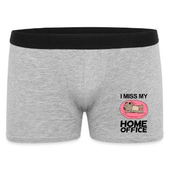 Home Office Saying Funny - Men's Boxer Shorts - heather grey - Front