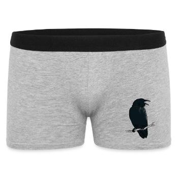 Black Raven - Men's Boxer Shorts - heather grey - Front