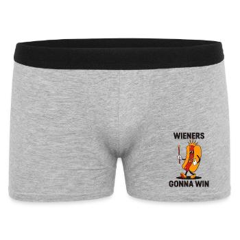 Winners Gonna Win BBQ Hot Dog Mascot - Men's Boxer Shorts - heather grey - Front