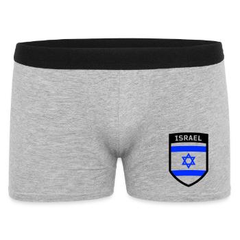 Coat of Arms Israel Star of David Jewish Flag Flag Stand - Men's Boxer Shorts - heather grey - Front