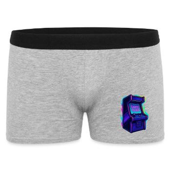 Neon Arcade Game Over Illustration - Boxer Homme - gris chiné - Devant