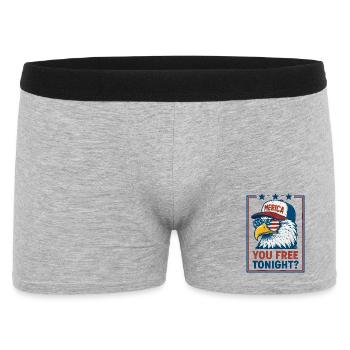 Tu es libre ce soir, Eagle, 4 juillet - Boxer Homme - gris chiné - Devant