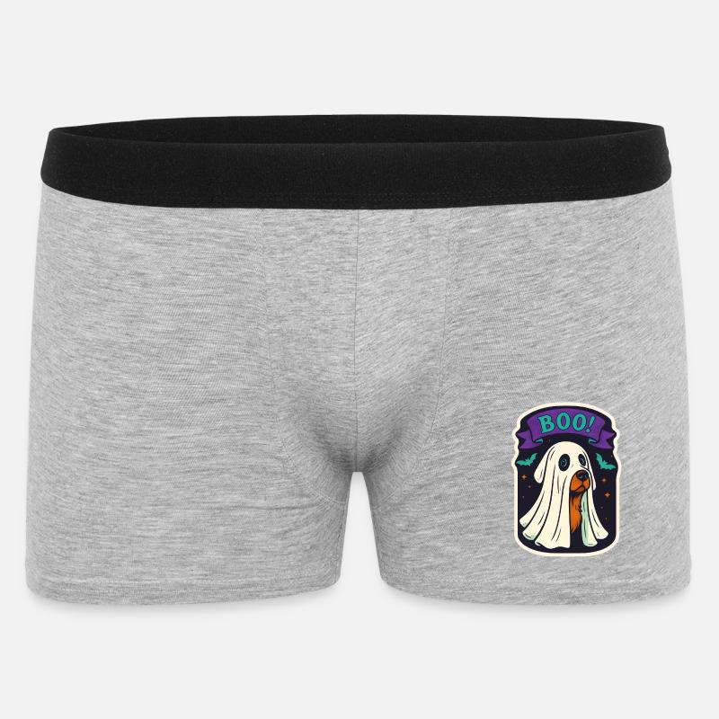 Boo! - Männer Boxer Shorts - Grau meliert