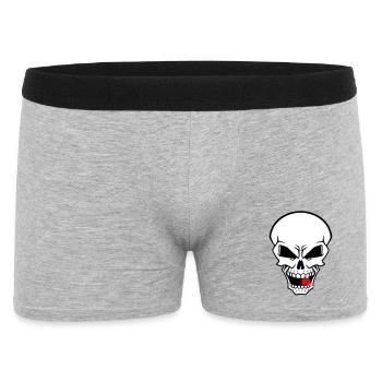 Rebel Skull with Red Lollipop - Men's Boxer Shorts - heather grey - Front