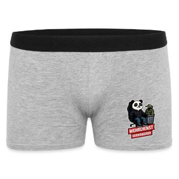 Refuse Military Service Panda Peace Design - Men's Boxer Shorts - heather grey - Front
