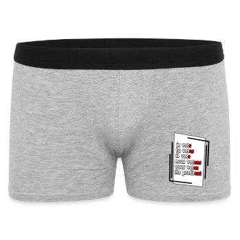 Humorous Electoral Commitment Poster - Men's Boxer Shorts - heather grey - Front