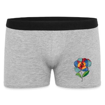 Fleur - Boxer Homme - gris chiné - Devant