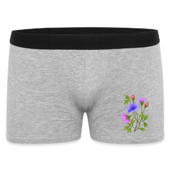 Fleur - Boxer Homme - gris chiné - Devant