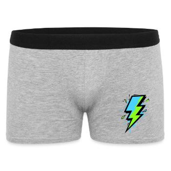 Strahl der modernen Elektrizität - Männer Boxer Shorts - Grau meliert - Vorne