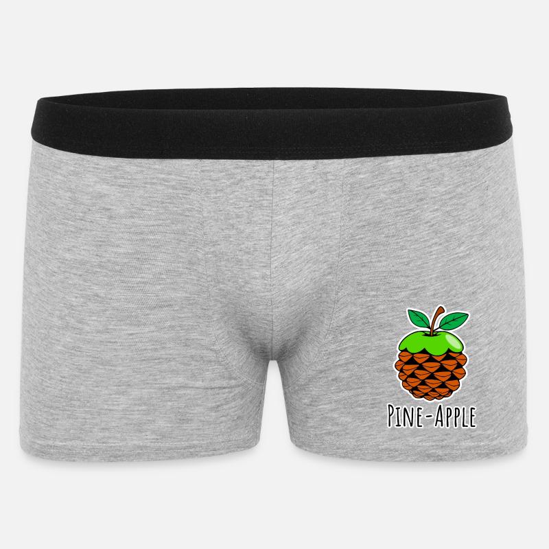 Ananas-Pine Pine Egle Æble Ananas Frugt - Boxer Shorts til mænd - grå meleret