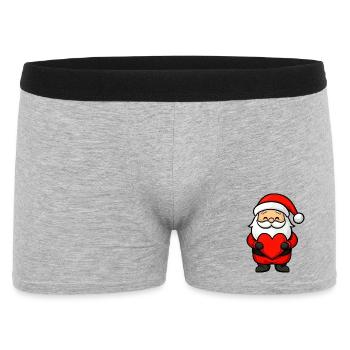 Le Père Noël au cœur - Boxer Homme - gris chiné - Devant