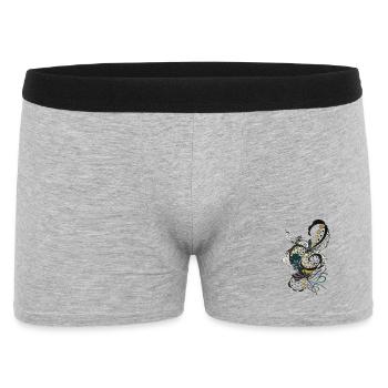 Floral silhouettes with gold dots - Men's Boxer Shorts - heather grey - Front