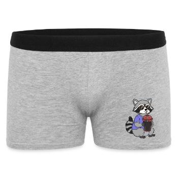 Chilled Raccoon with Sunglasses - Men's Boxer Shorts - heather grey - Front