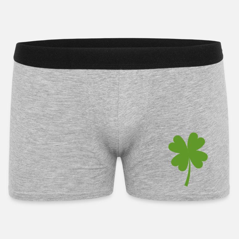 Solid four-leaf clover - Men's Boxer Shorts - heather grey