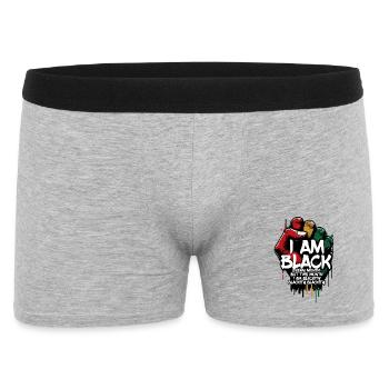 I Am Black Every Month - Men's Boxer Shorts - heather grey - Front