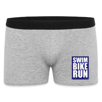 Triathlon Natation Course Cyclisme - Boxer Homme - gris chiné - Devant