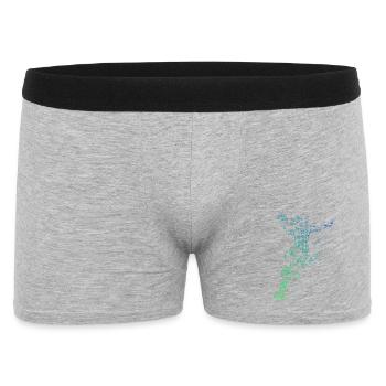 Handball Power Handball Design fuer Frauen - Männer Boxer Shorts - Grau meliert - Vorne