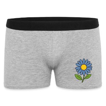 Fleurs Bleues Cadeau Floral Anniversaire - Boxer Homme - gris chiné - Devant