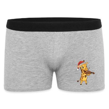 Tourfe de Noël Animal jouant du violon - Boxer Homme - gris chiné - Devant