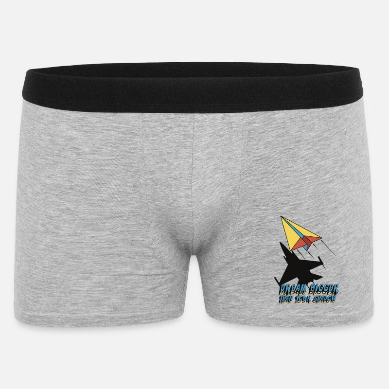 Dream bigger than your shadow - Männer Boxer Shorts - Grau meliert